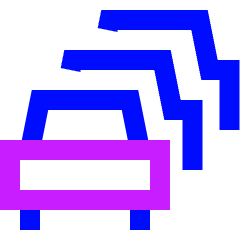 Cars Traffic Jam Icon from Sharp Neon Set