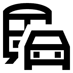 Commute Icon from Sharp Line - Streamline Material Set