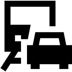 Commute Car Bus Icon from Sharp Solid Set