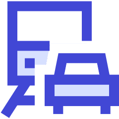 Commute Car Bus Icon from Sharp Duo Set