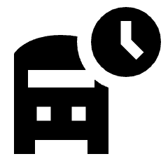 Departure Board Fill Icon from Sharp Fill - Material Pro Set