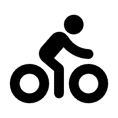 Directions Bike Icon from Rounded Line - Streamline Material Set