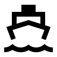 Directions Boat Icon from Sharp Line - Streamline Material Set