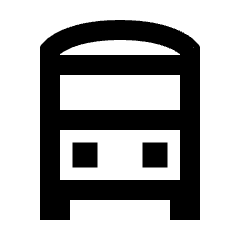 Directions Bus Icon from Sharp Line - Streamline Material Set