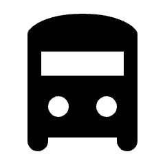 Directions Bus Fill Icon from Rounded Fill - Material Pro Set