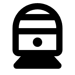 Directions Railway 2 Icon from Rounded Line - Streamline Material Set