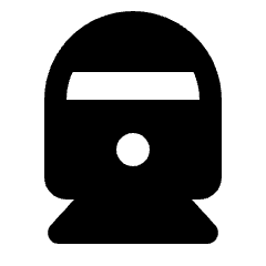 Directions Railway 2 Fill Icon from Rounded Fill - Material Pro Set