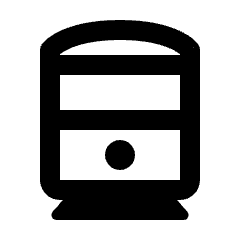 Directions Railway Icon from Rounded Line - Streamline Material Set