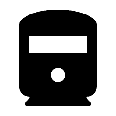 Directions Railway Fill Icon from Rounded Fill - Material Pro Set