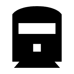 Directions Railway Fill Icon from Sharp Fill - Streamline Material Set