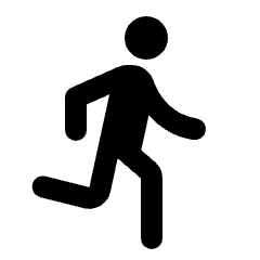 Directions Run Icon from Rounded Line - Streamline Material Set