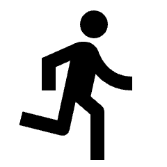 Directions Run Icon from Sharp Line - Streamline Material Set