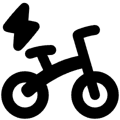Electric Bicycle Icon from Plump Solid Set