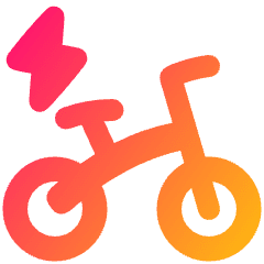 Electric Bicycle Icon from Plump Gradient Set