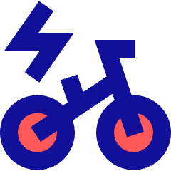 Electric Bicycle Icon from Sharp Pop Set
