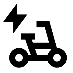 Electric Bike Icon from Sharp Line - Streamline Material Set