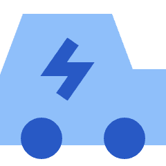 Electric Car Icon from Sharp Flat Set