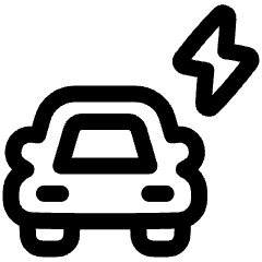 Electric Car Icon from Plump Line Set