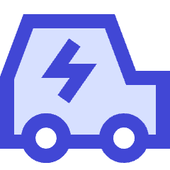 Electric Car Icon from Sharp Duo Set