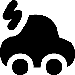 Electric Car Icon from Flex Solid Set