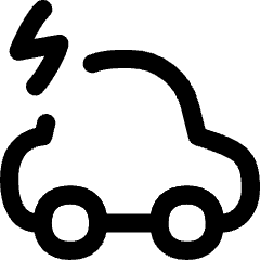Electric Car Icon from Flex Line Set