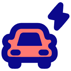 Electric Car Icon from Plump Pop Set