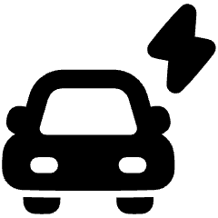 Electric Car Icon from Plump Solid Set