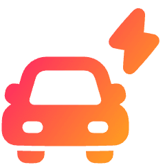 Electric Car Icon from Plump Gradient Set