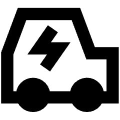 Electric Car Icon from Sharp Remix Set