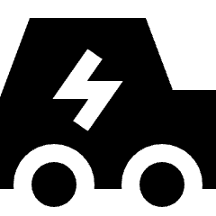 Electric Car Icon from Sharp Solid Set