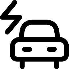 Electric Car Icon from Core Line Set