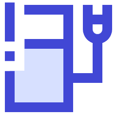 Electric Charging Station Alert Icon from Sharp Duo Set