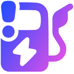 Electric Charging Station Alert Icon from Plump Gradient Set