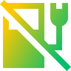 Electric Charging Station Cross Icon from Sharp Gradient Set