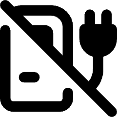 Electric Charging Station Cross Icon from Core Remix Set