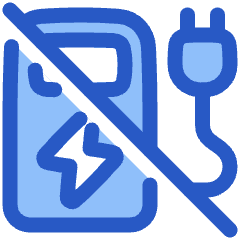 Electric Charging Station Cross Icon from Plump Duo Set