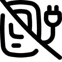 Electric Charging Station Cross Icon from Flex Line Set