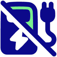 Electric Charging Station Cross Icon from Plump Pop Set