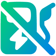 Electric Charging Station Cross Icon from Plump Gradient Set