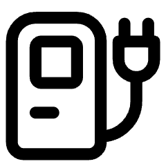 Electric Charging Station Icon from Core Line Set