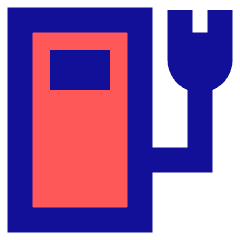 Electric Charging Station Icon from Sharp Pop Set