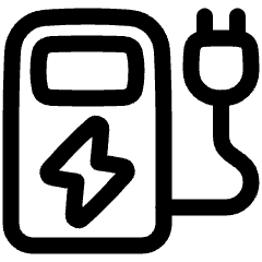 Electric Charging Station Icon from Plump Line Set