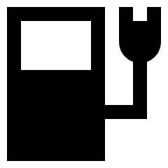 Electric Charging Station Icon from Sharp Solid Set