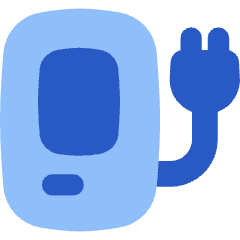 Electric Charging Station Icon from Flex Flat Set