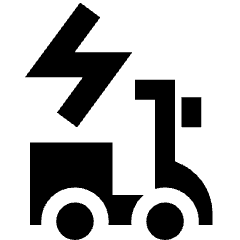 Electric Moped Icon from Sharp Solid Set