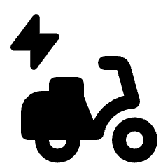 Electric Moped Fill Icon from Rounded Fill - Streamline Material Set