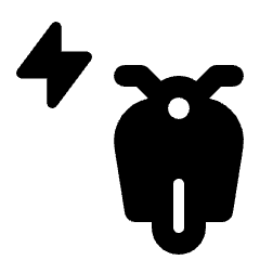 Electric Moped Front Fill Icon from Rounded Fill - Material Pro Set