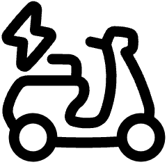 Electric Moped Icon from Plump Line Set