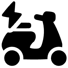 Electric Moped Icon from Plump Solid Set