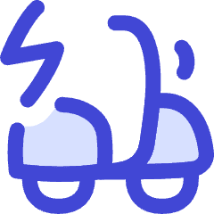 Electric Moped Icon from Flex Duo Set